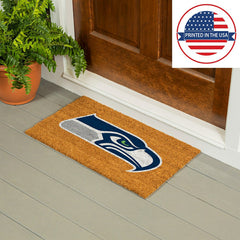 Coir Mat, 16"x28", Seattle Seahawks