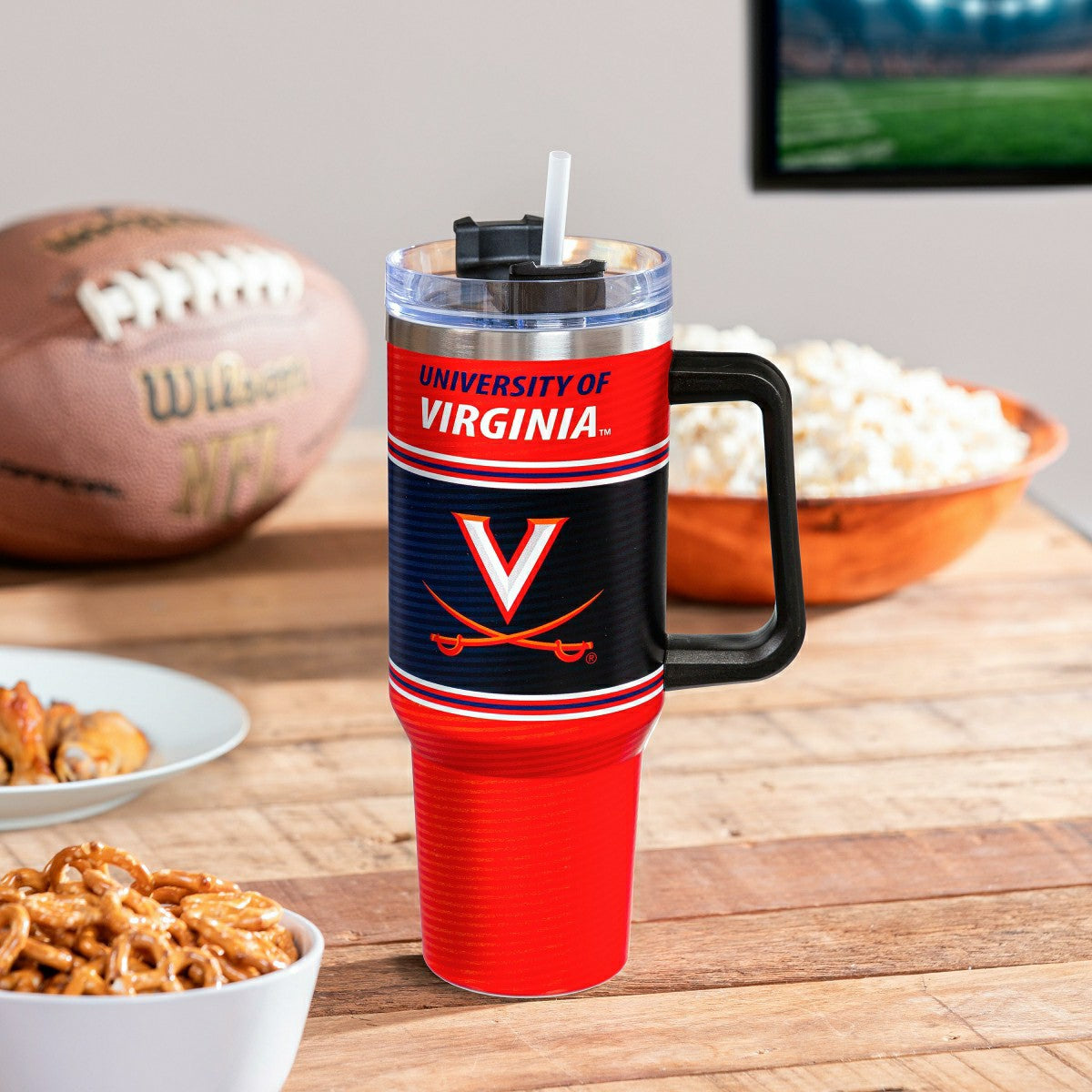 40oz Stainless Steel Canyon Cup w/ Straw, Arizona Cardinals