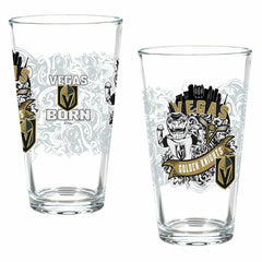 Vegas Golden Knights 16oz Glass pint, Set of 2