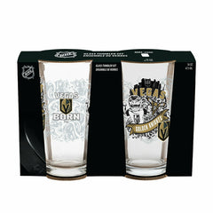 Vegas Golden Knights 16oz Glass pint, Set of 2