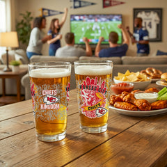 Kansas City Chiefs 16oz Glass pint, Set of 2