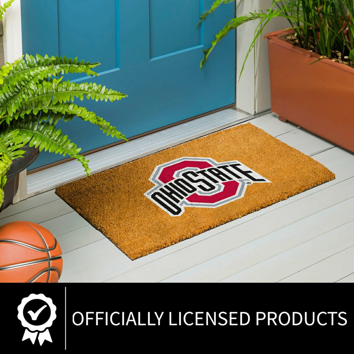 Coir Mat, 16"x28", Ohio State University