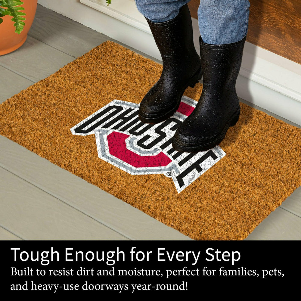 Coir Mat, 16"x28", Ohio State University