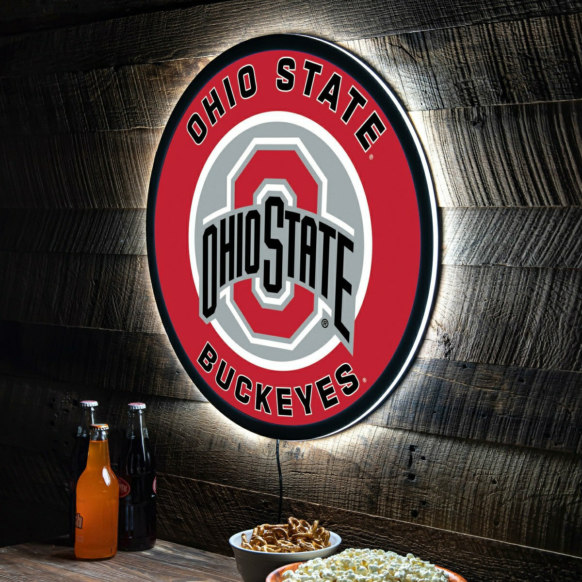 LED Wall Decor, Round, Ohio State University