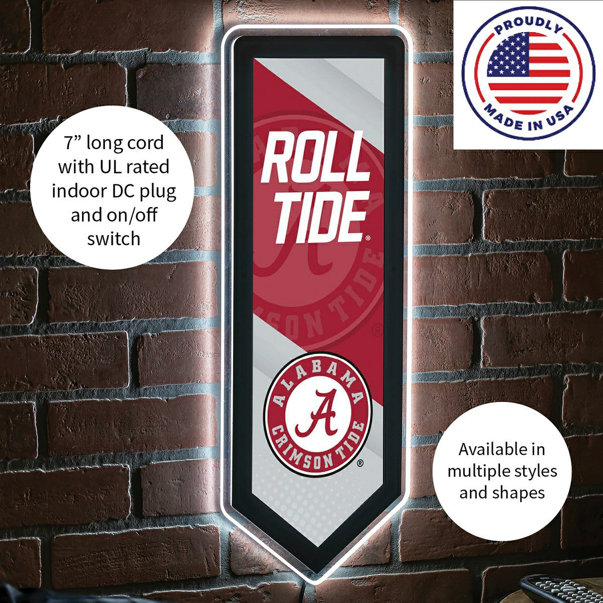 LED Wall Decor, Pennant, University of Alabama