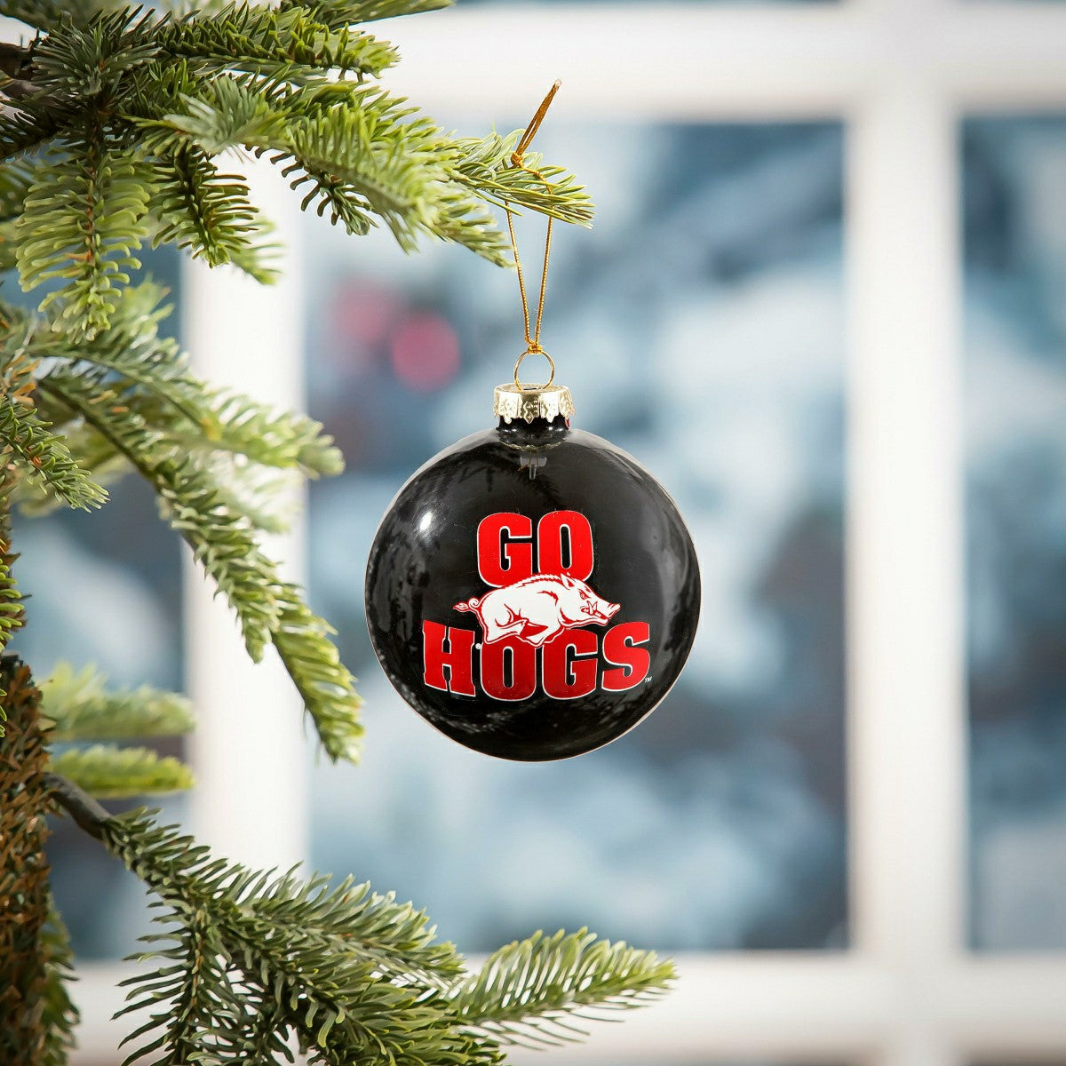 Blown Glass Ornament, University of Arkansas
