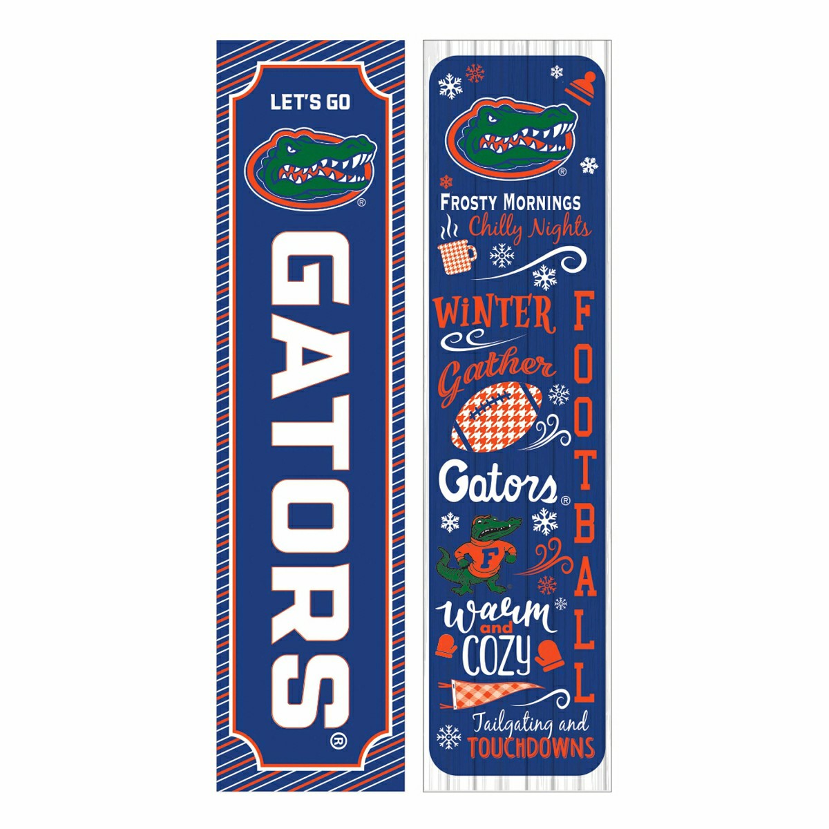 University of Florida 46" Double Sided Leaner, Winter Seasonal