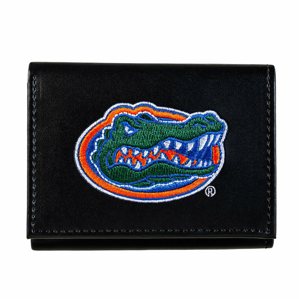 University of Florida Black Tri-Fold Embroidered Wallet w/ RFID Blocking