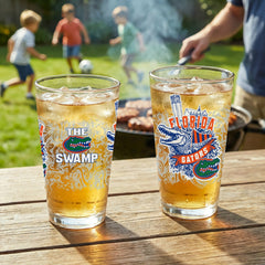 University of Florida 16oz Glass pint, Set of 2