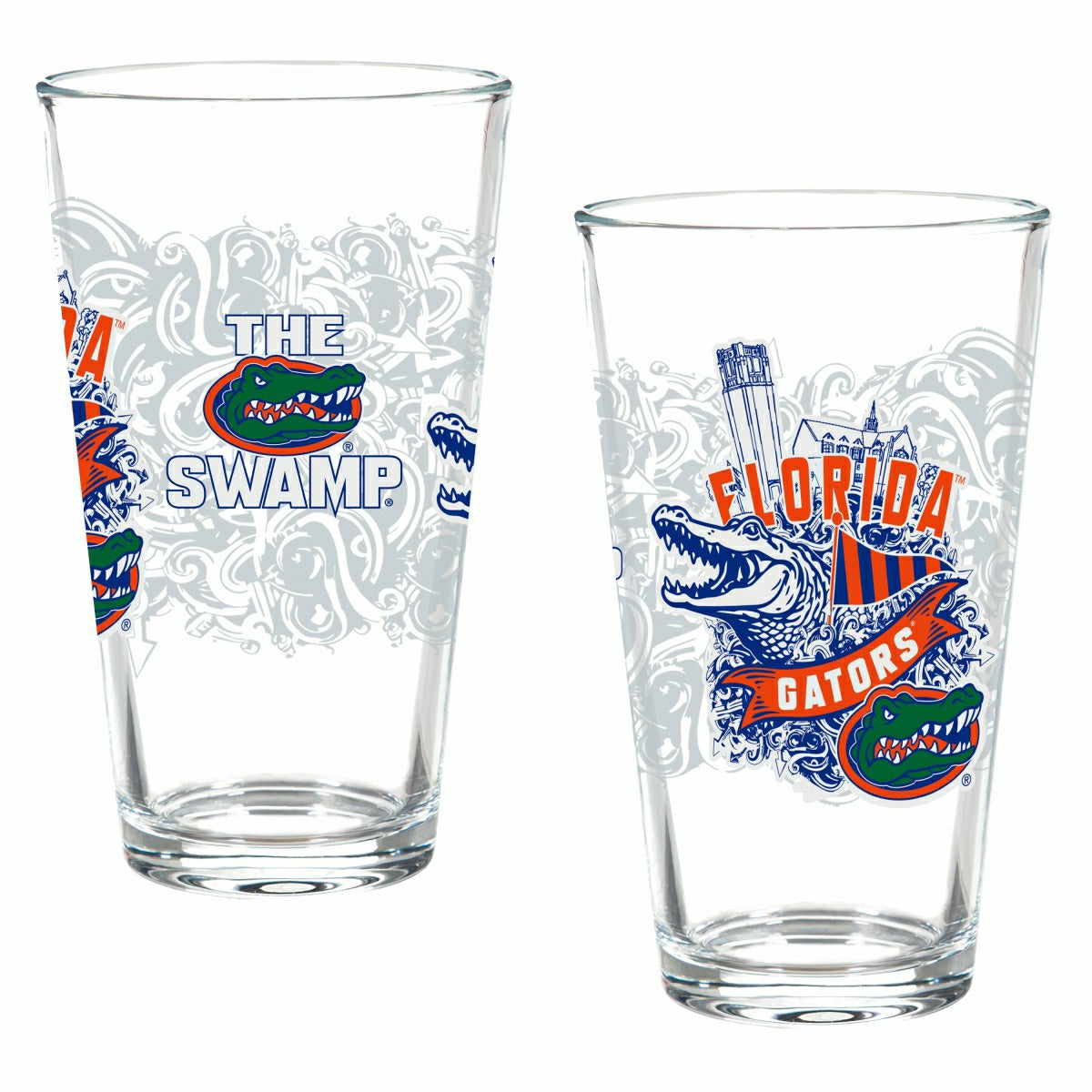 University of Florida 16oz Glass pint, Set of 2