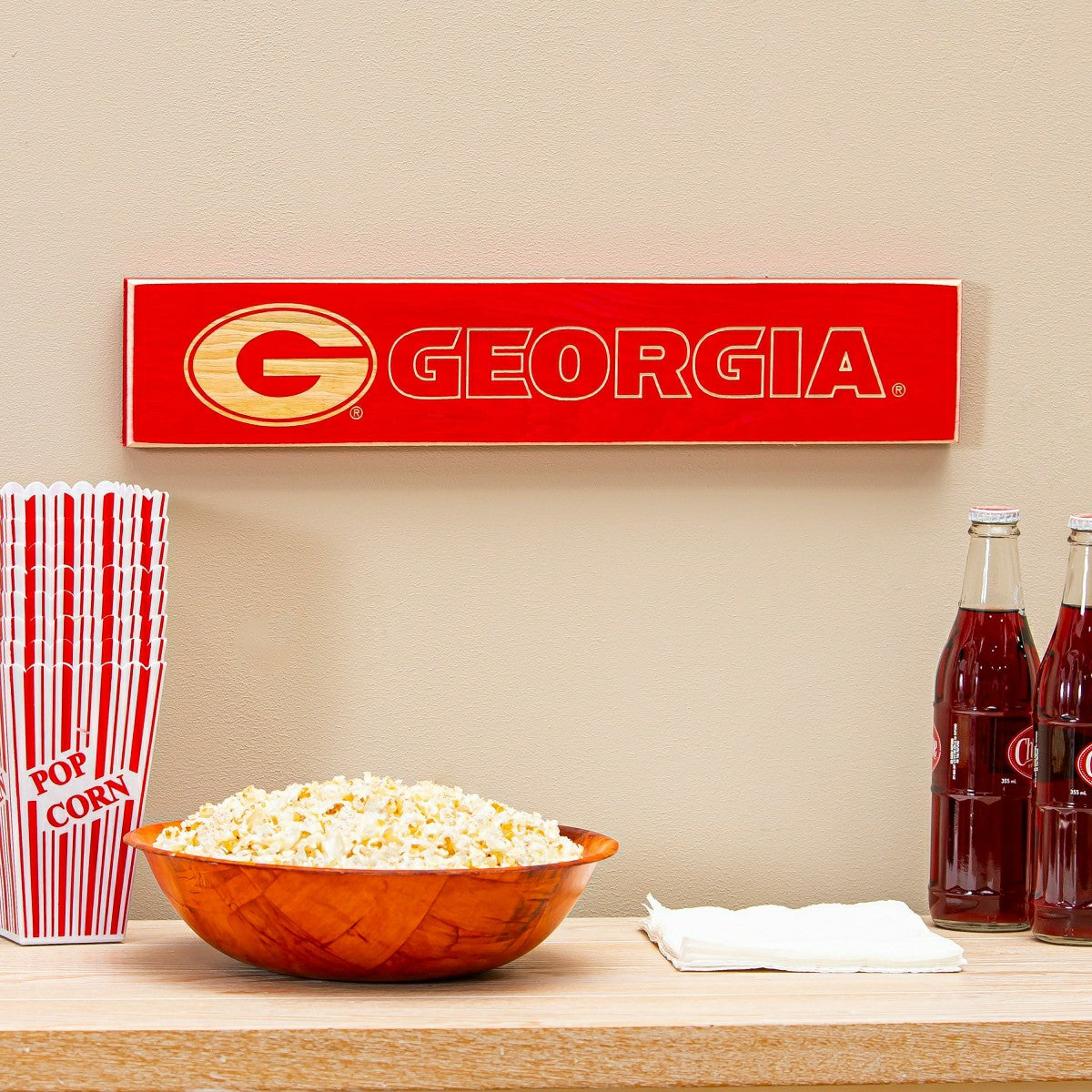 University of Georgia Engraved Wood Sign, 3.5" x 18"