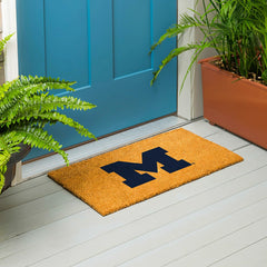 Coir Mat, 16"x28", University Of Michigan