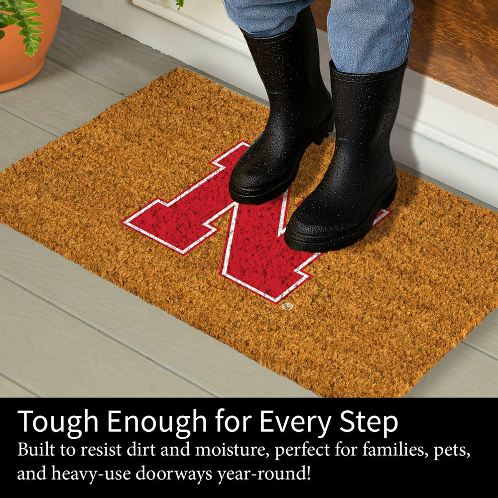 Coir Mat, 16"x28", University of Nebraska