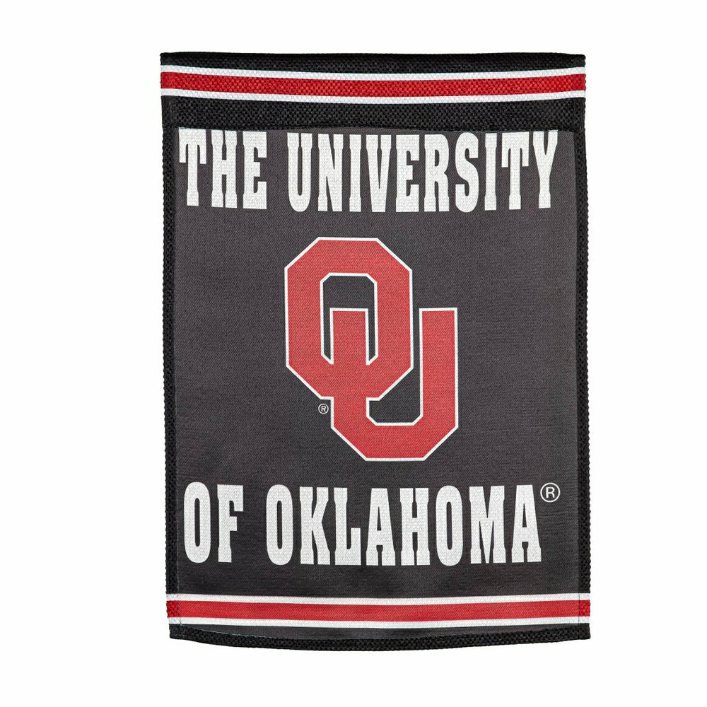University of Oklahoma Embossed Suede Garden Flag