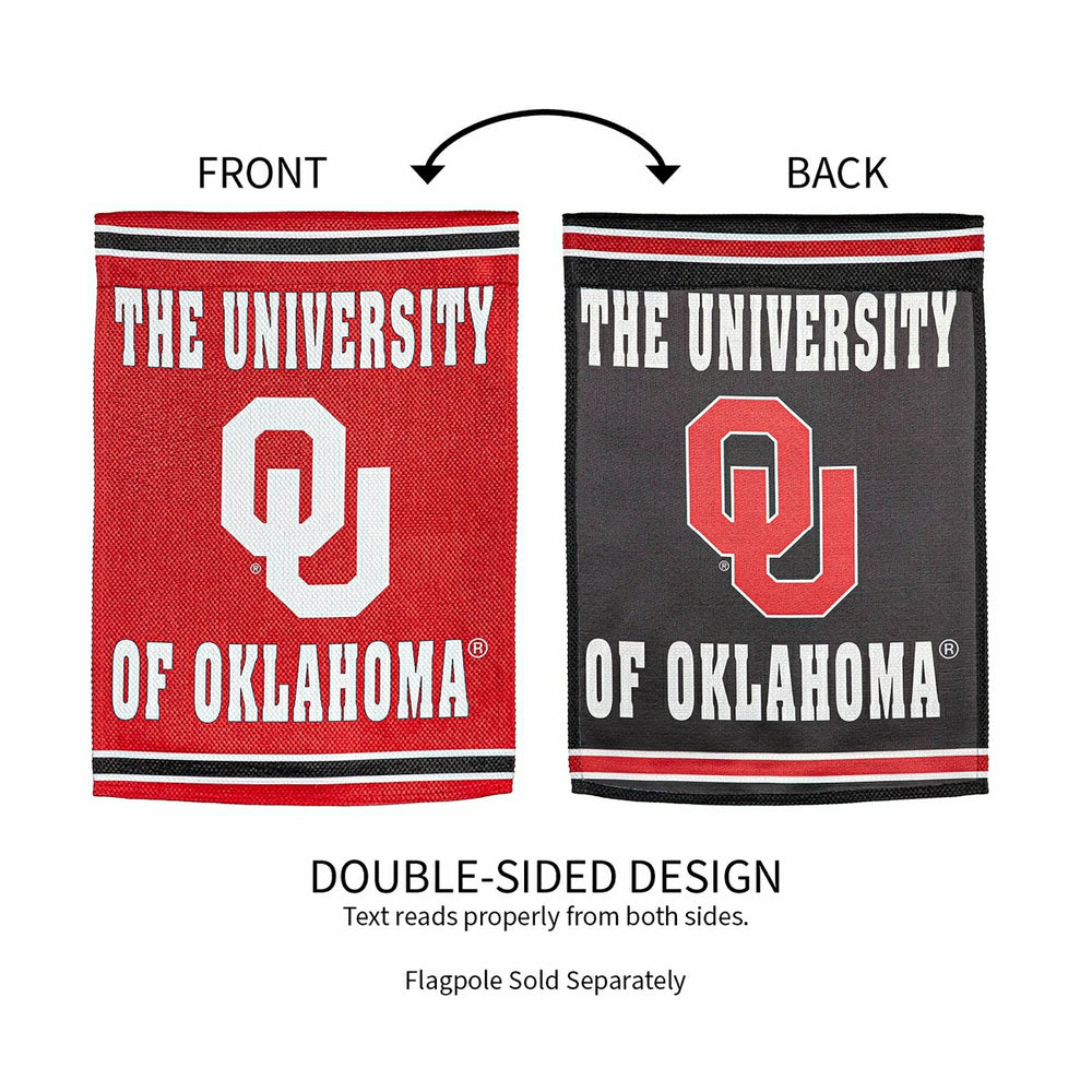 University of Oklahoma Embossed Suede Garden Flag
