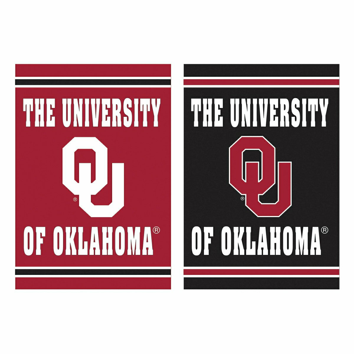 University of Oklahoma Embossed Suede House Flag