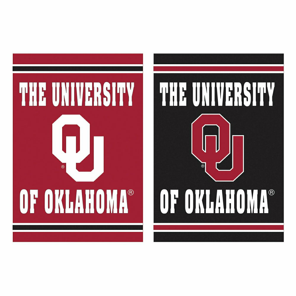 University of Oklahoma Embossed Suede House Flag