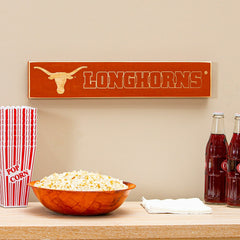 University of Texas Engraved Wood Sign, 3.5" x 18"