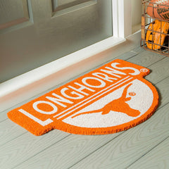 NCAA Team Shaped Coir Door Mat, Texas Longhorns