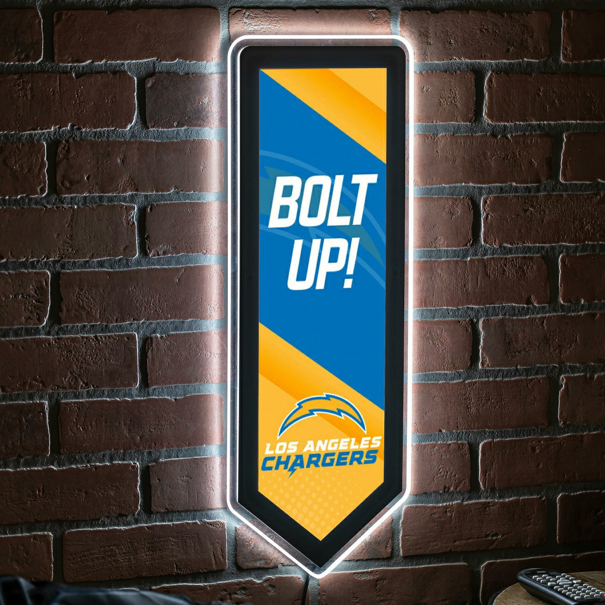 LED Wall Decor, Pennant, Los Angeles Chargers