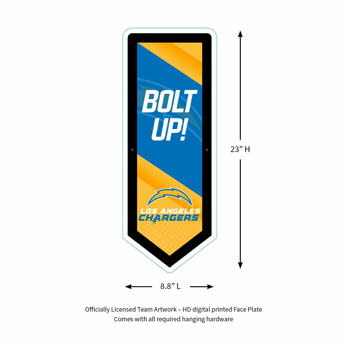 LED Wall Decor, Pennant, Los Angeles Chargers