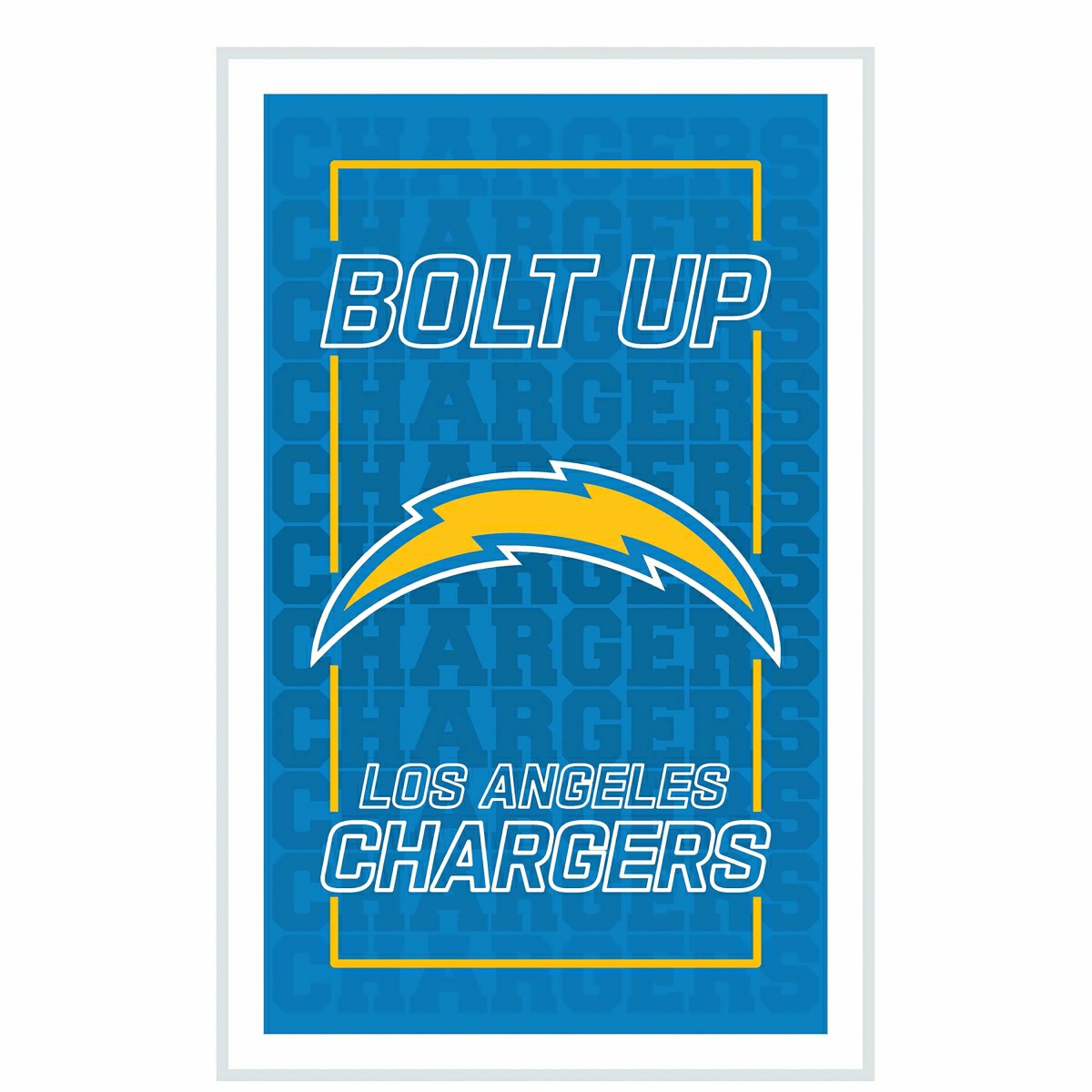 Los Angeles Chargers NFL Football Rectangle Neolite LED Decor