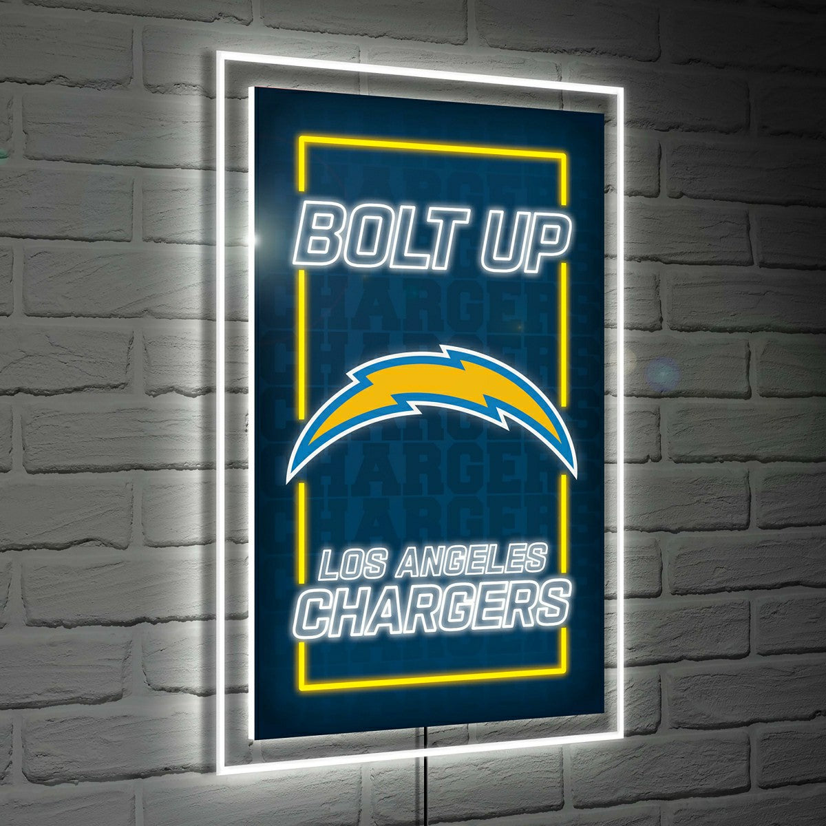 Los Angeles Chargers NFL Football Rectangle Neolite LED Decor