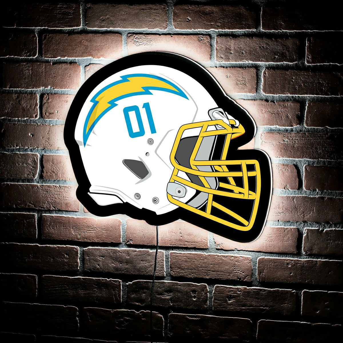LED Wall Decor, Helmet, Los Angeles Chargers