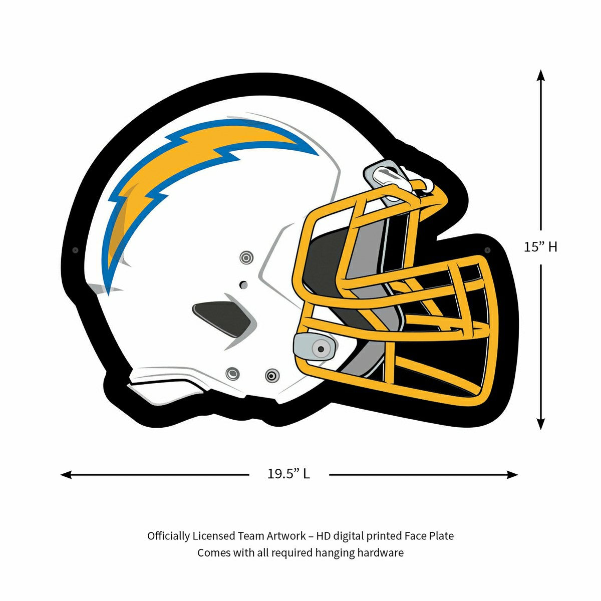 LED Wall Decor, Helmet, Los Angeles Chargers