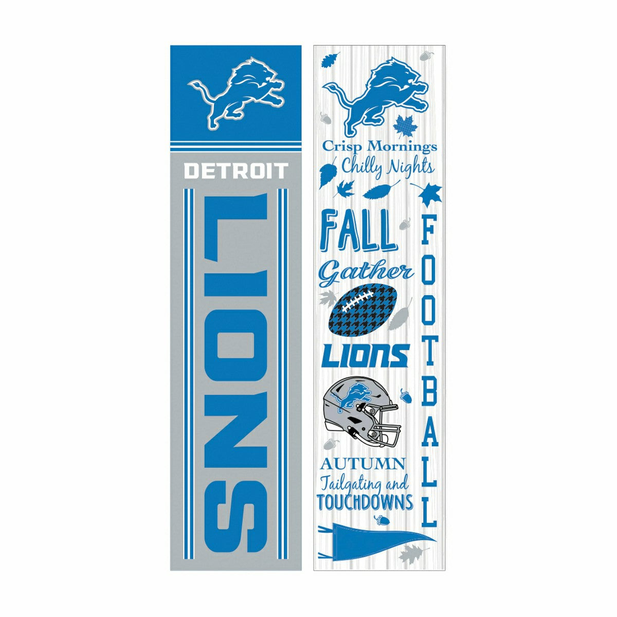 Detroit Lions 46" Double Sided Leaner, Fall Seasonal