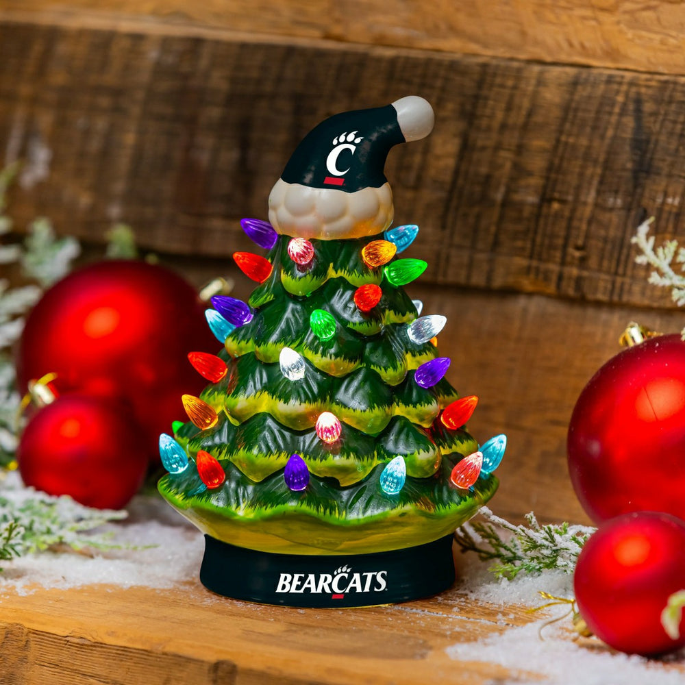 University of Cincinnati 8" LED Ceramic Christmas Tree