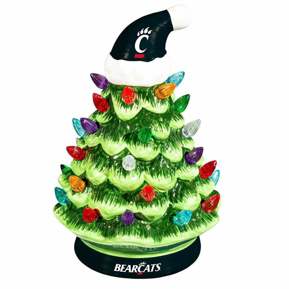 University of Cincinnati 8" LED Ceramic Christmas Tree