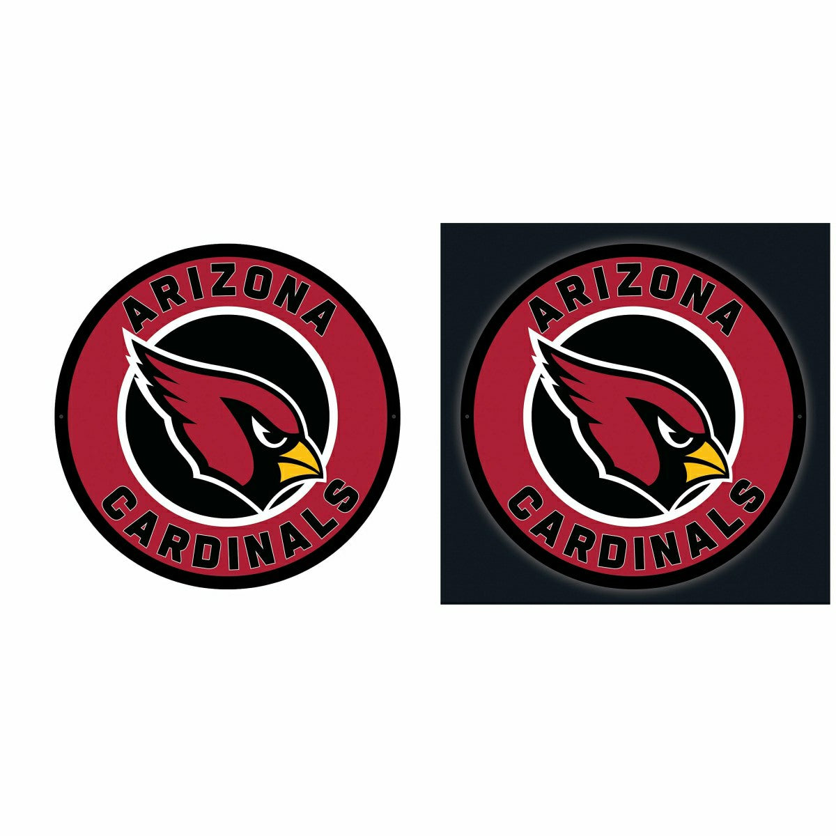 LED Wall Decor, Round, Arizona Cardinals
