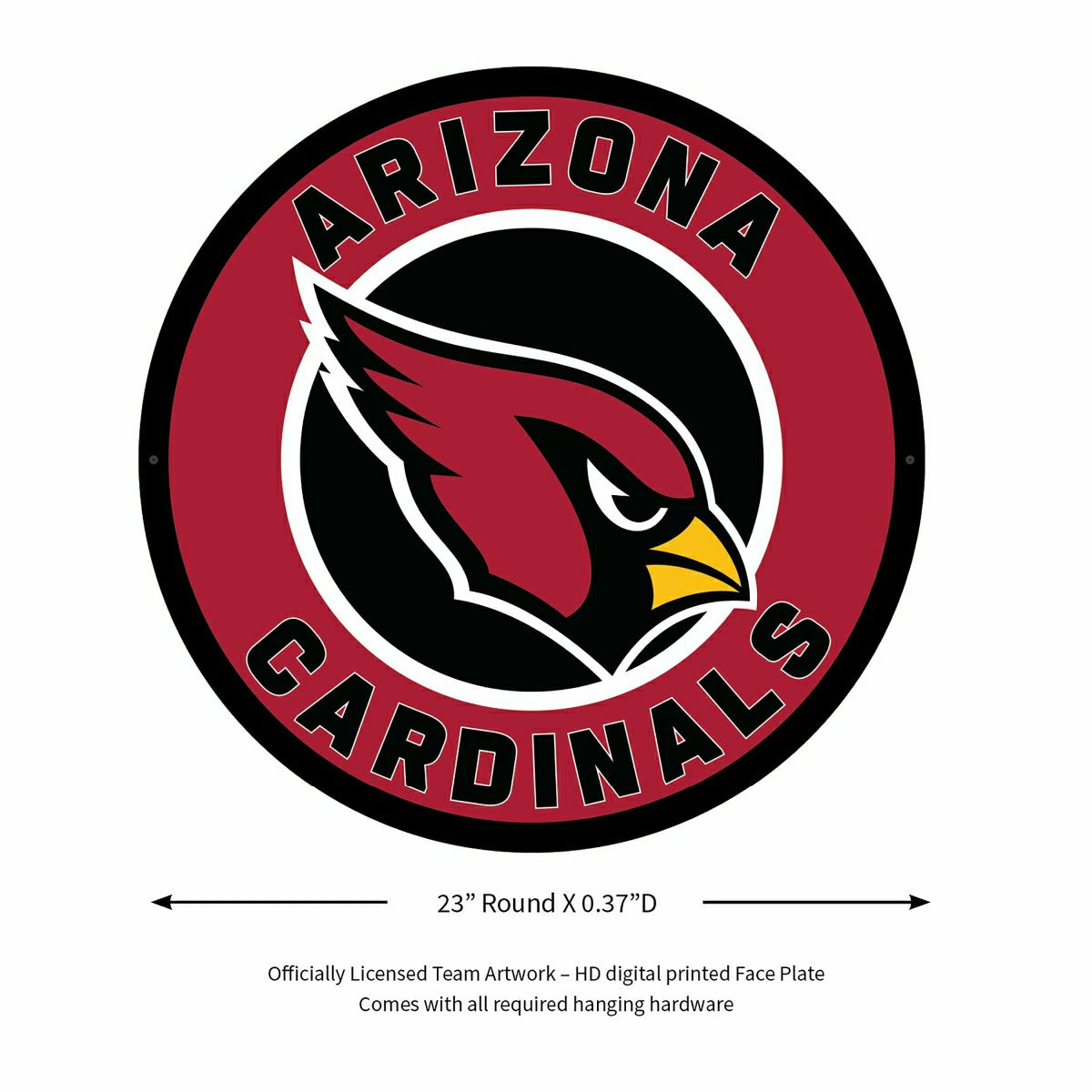 LED Wall Decor, Round, Arizona Cardinals