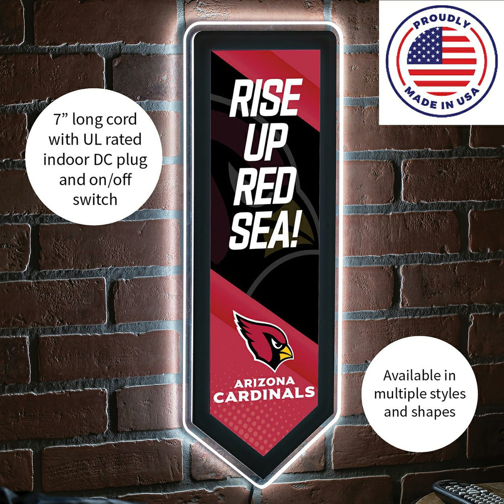 LED Wall Decor, Pennant, Arizona Cardinals