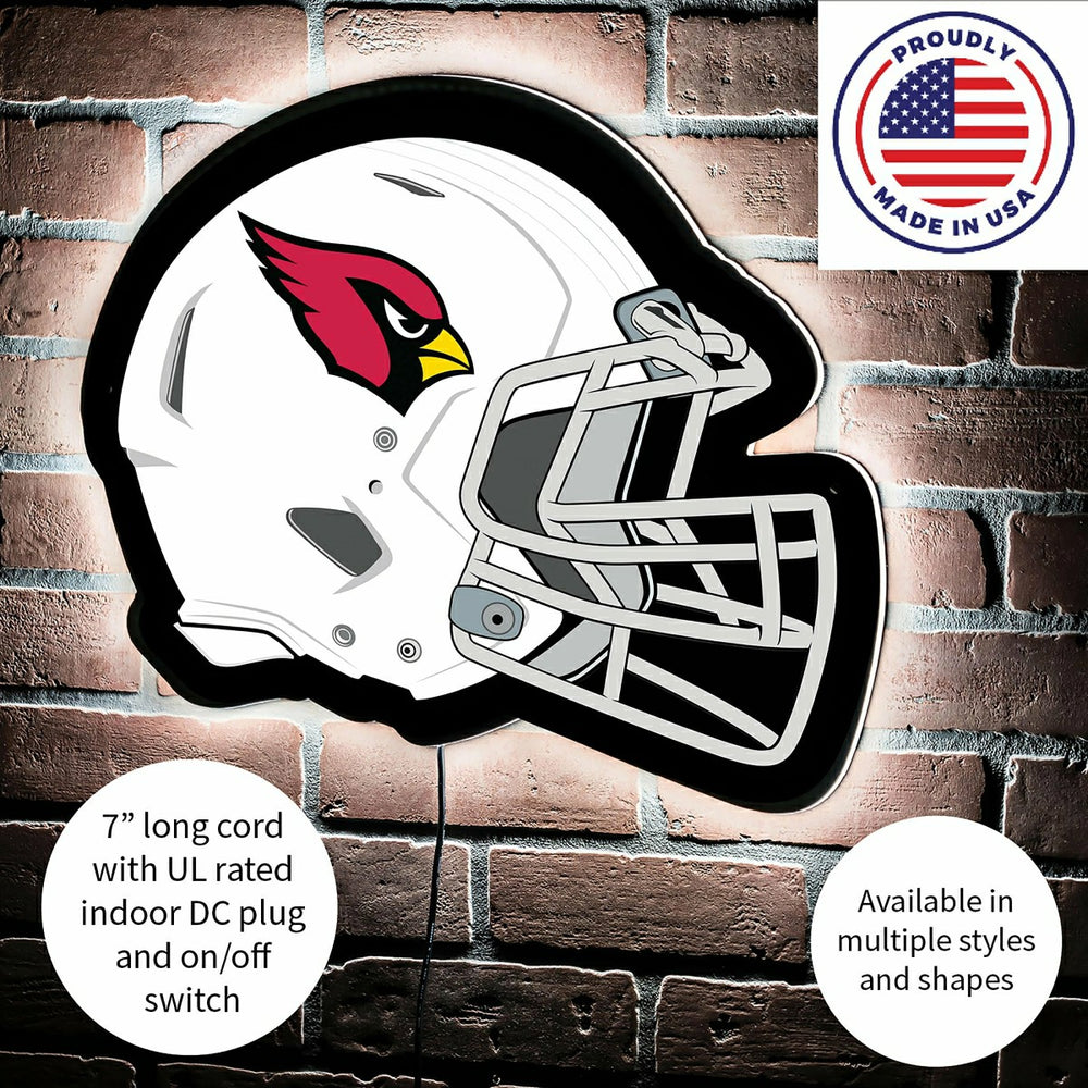 LED Wall Decor, Helmet, Arizona Cardinals