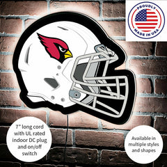LED Wall Decor, Helmet, Arizona Cardinals