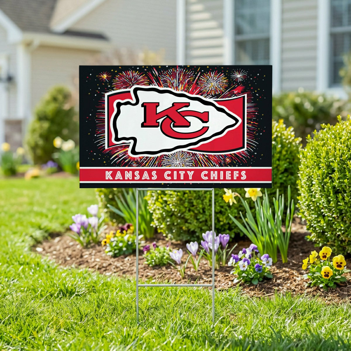 Kansas City Chiefs Yard Sign, Patriotic