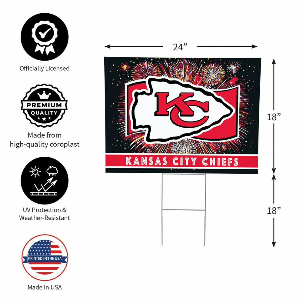 Kansas City Chiefs Yard Sign, Patriotic