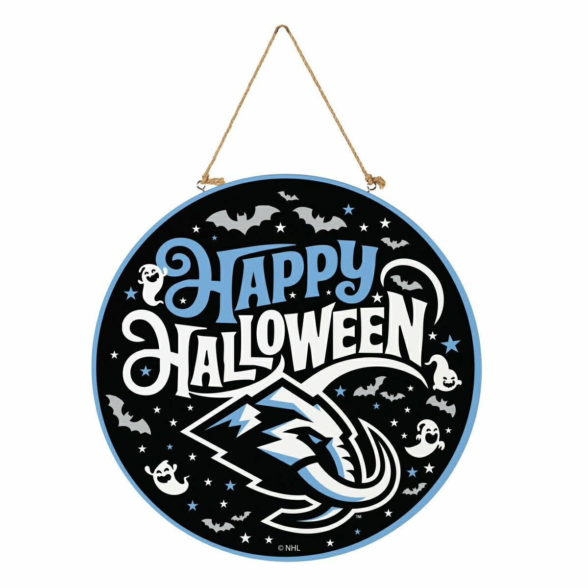 Utah Mammoth Halloween Round Door Décor with Hanging Rope, 18x18