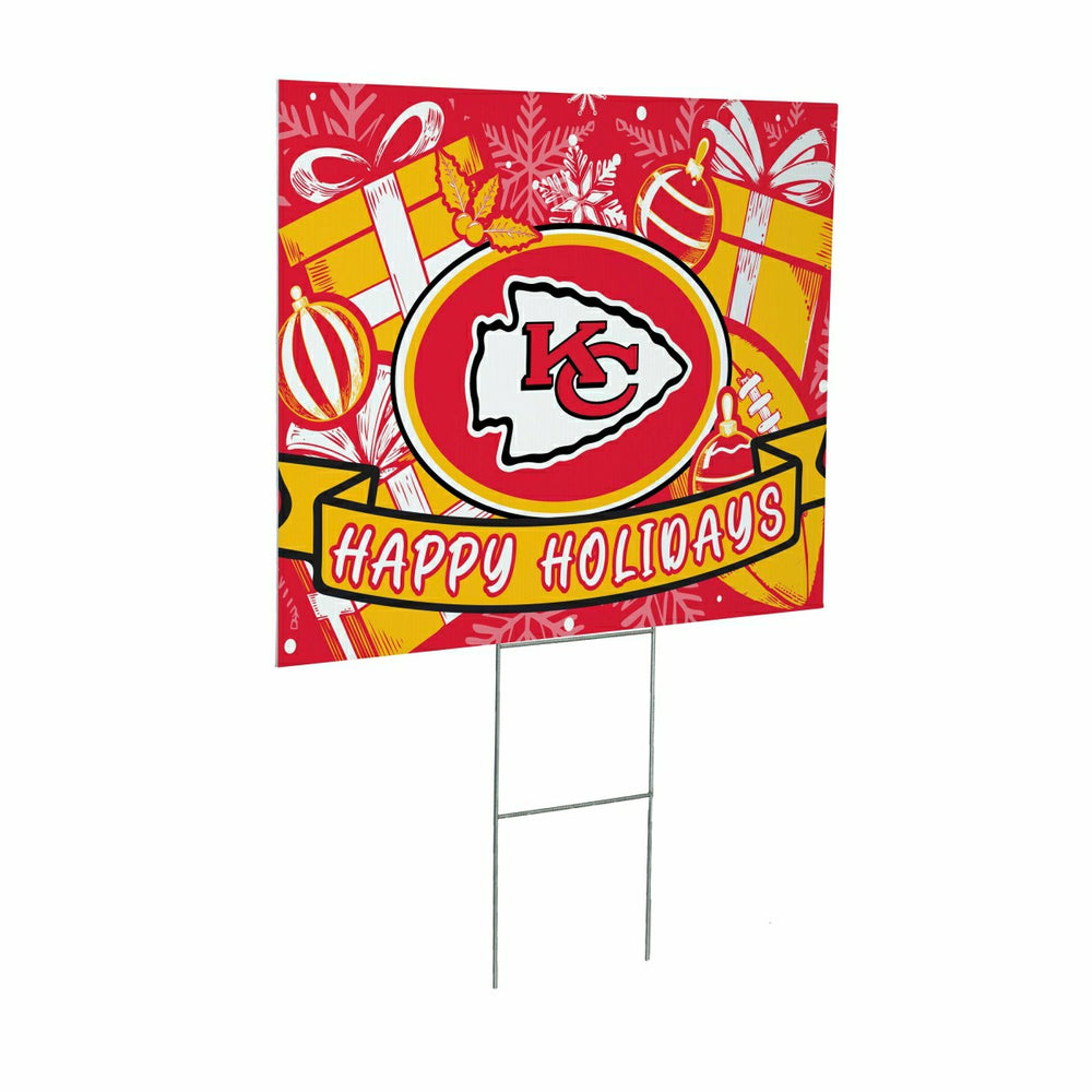 Kansas City Chiefs Yard Sign, Holiday