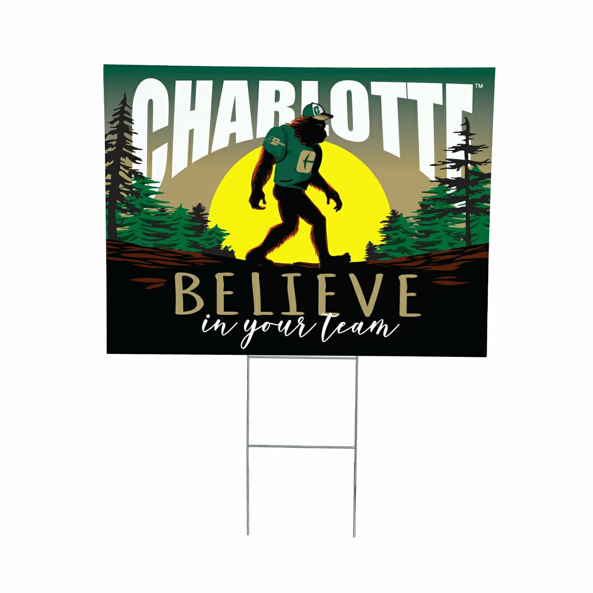University of North Carolina/Charlotte Yard Sign, Bigfoot