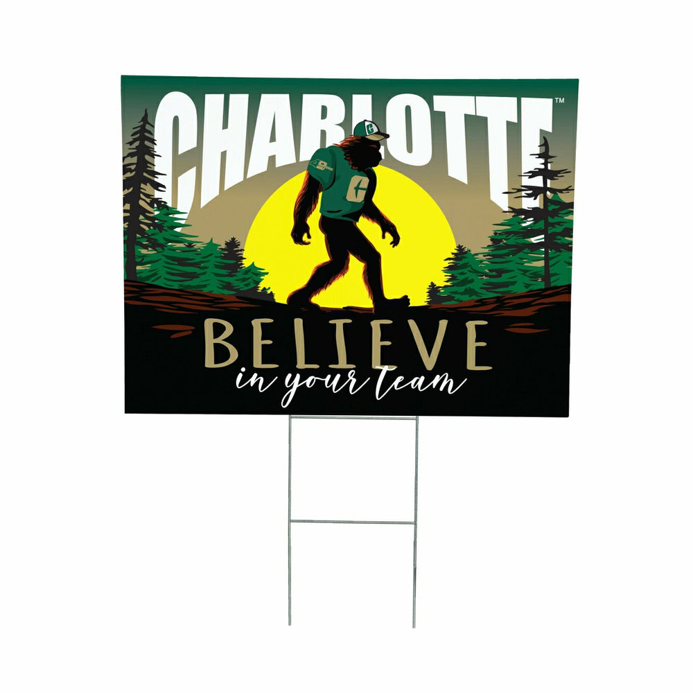University of North Carolina/Charlotte Yard Sign, Bigfoot