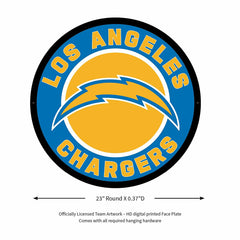 LED Wall Decor, Round, Los Angeles Chargers