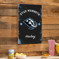 Utah Hockey Club Wood Wall Sign, 16x24