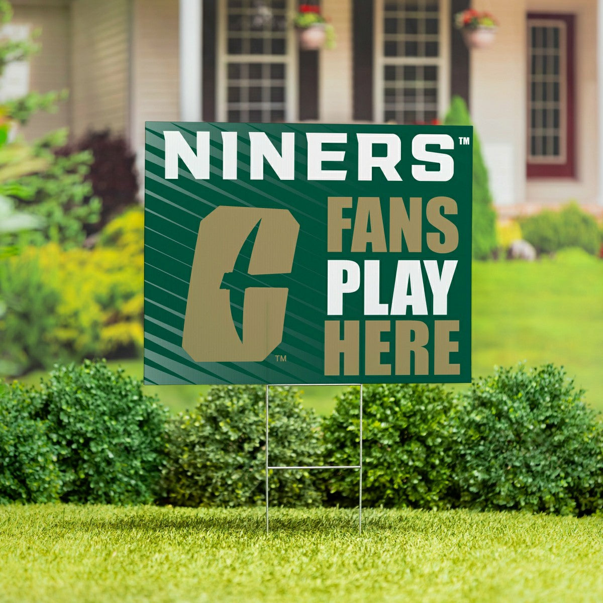 University of North Carolina/Charlotte Coroplast Yard Sign "Fans Play