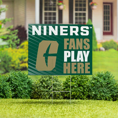 University of North Carolina/Charlotte Coroplast Yard Sign "Fans Play