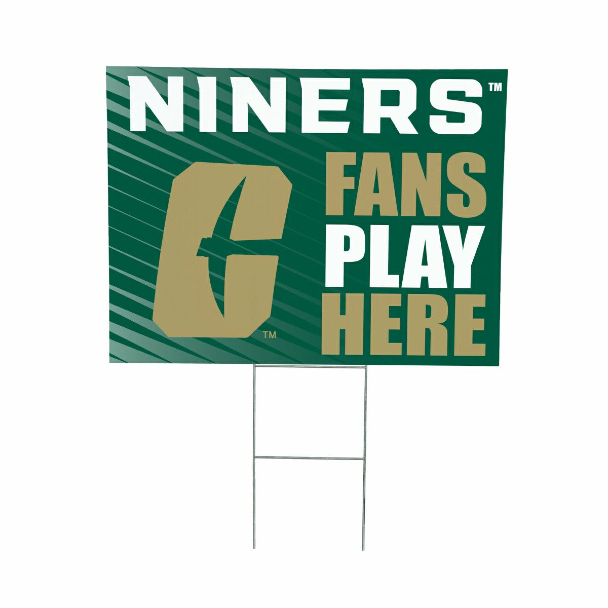 University of North Carolina/Charlotte Coroplast Yard Sign "Fans Play