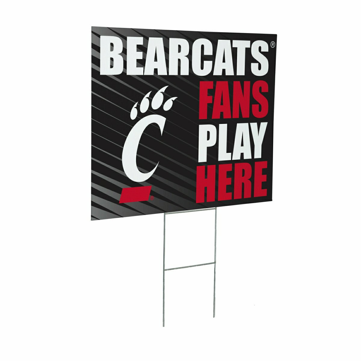 University of Cincinnati Coroplast Yard Sign "Fans Play Here"