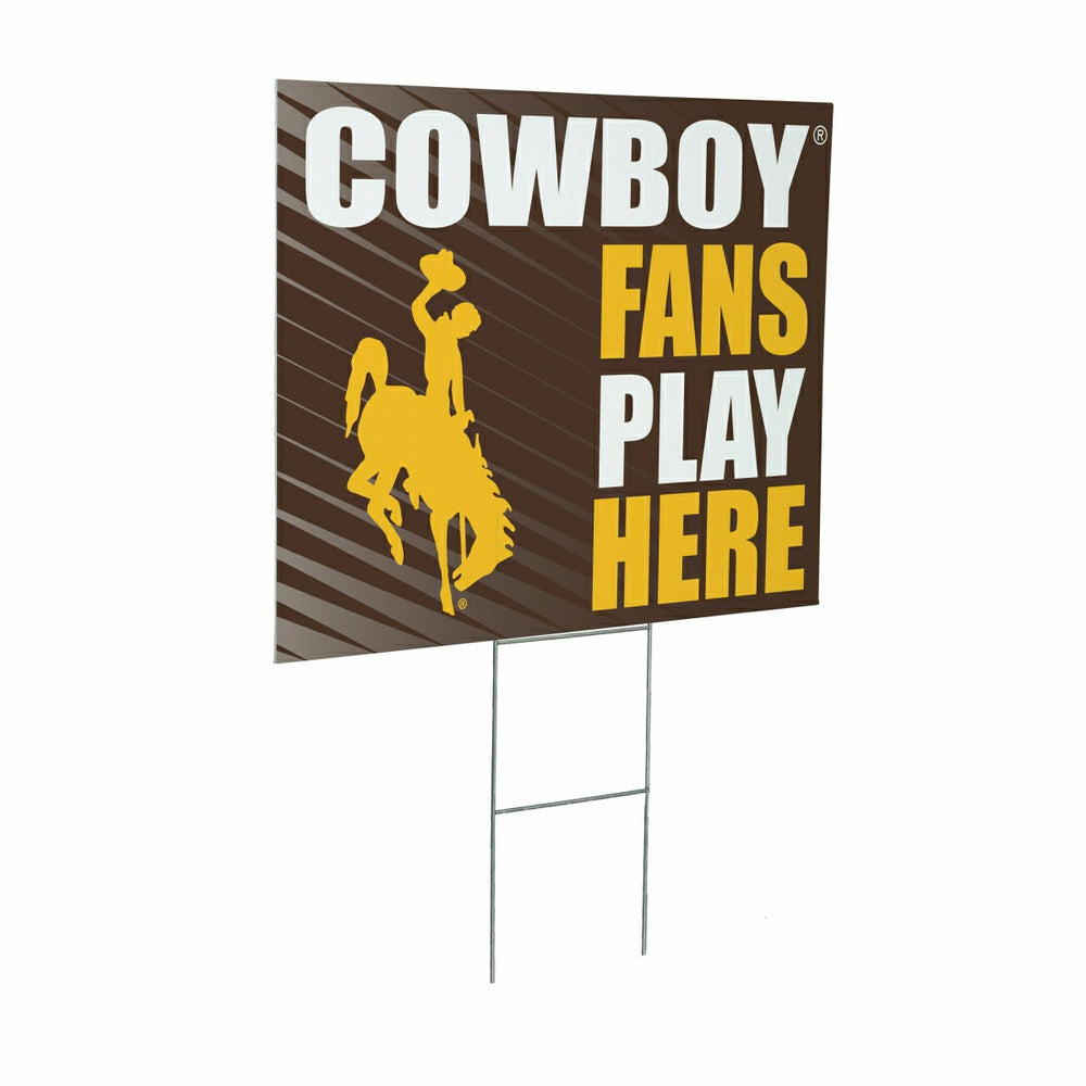 University of Wyoming Coroplast Yard Sign "Fans Play Here"